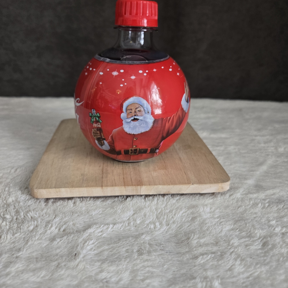 Festive Red Santa-Themed Beverage Bottle